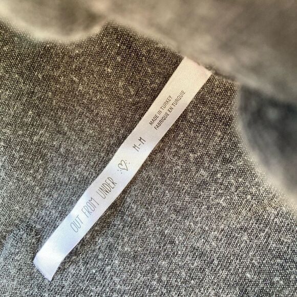 Urban Outfitters Out From Under Velvet Open Back Snap Neck Grey Body Suit - Picture 6 of 7